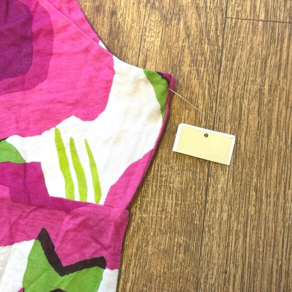 Michael Michael Kors Pink White Green Keyhole Halter Tank Top Size Small - Picture 11 of 11